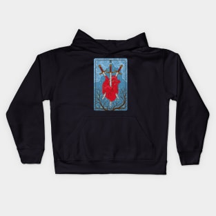 Tarot card - Three Of Swords Kids Hoodie